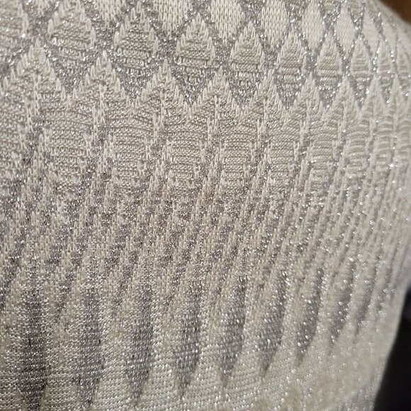 CATO Gray and Silver Metallic Tank Top Sweater, Size Medium - Picture 5 of 7